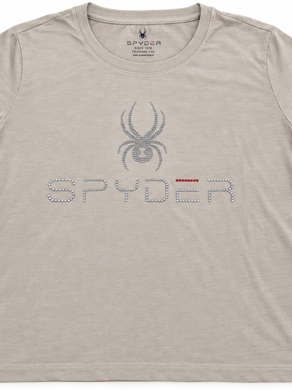 NWT Spyder Women’s Small Sandstorm Rhinestone Spider Logo T-Shirt SWK024